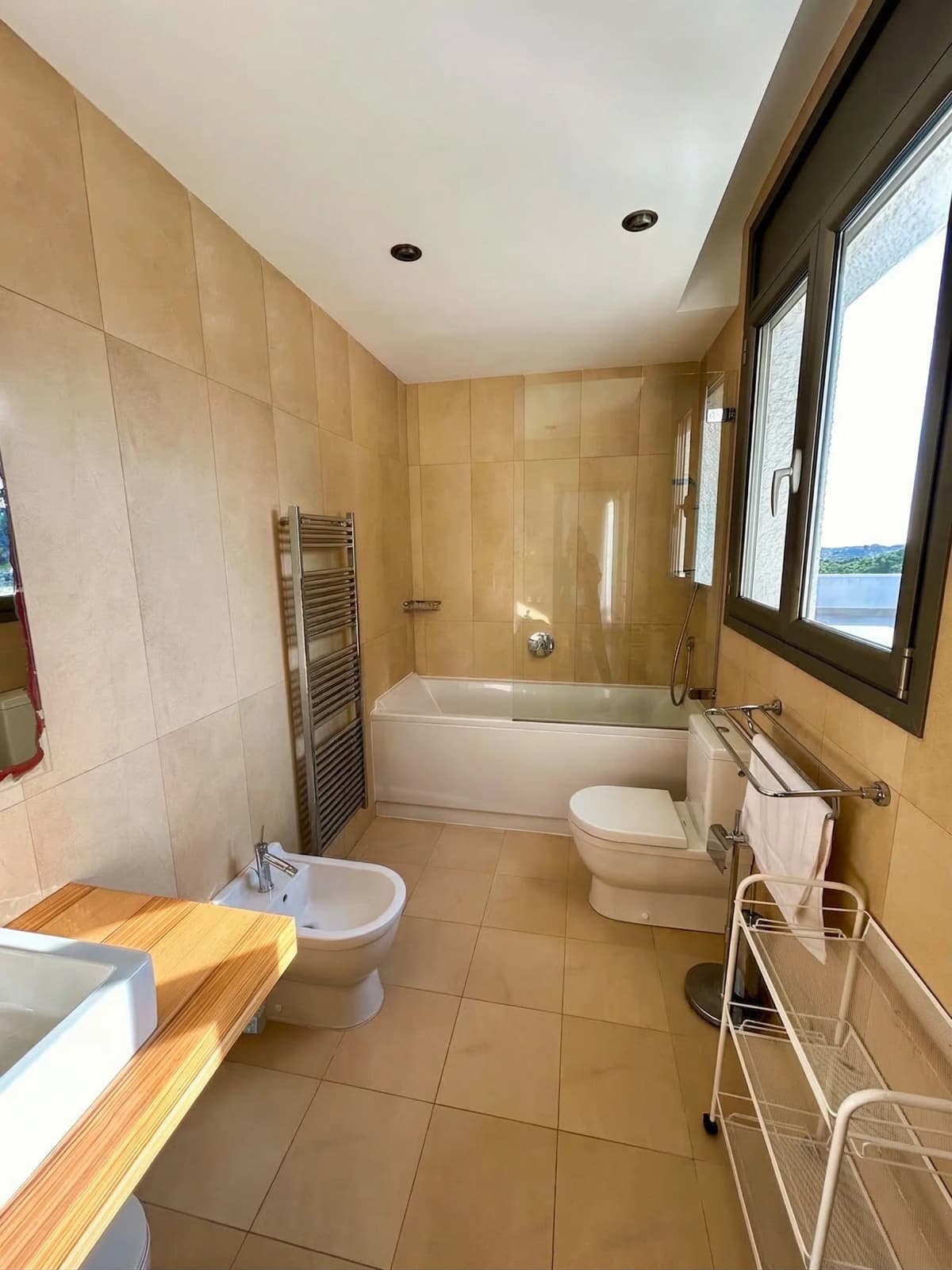 Luxury bathroom with bathtub